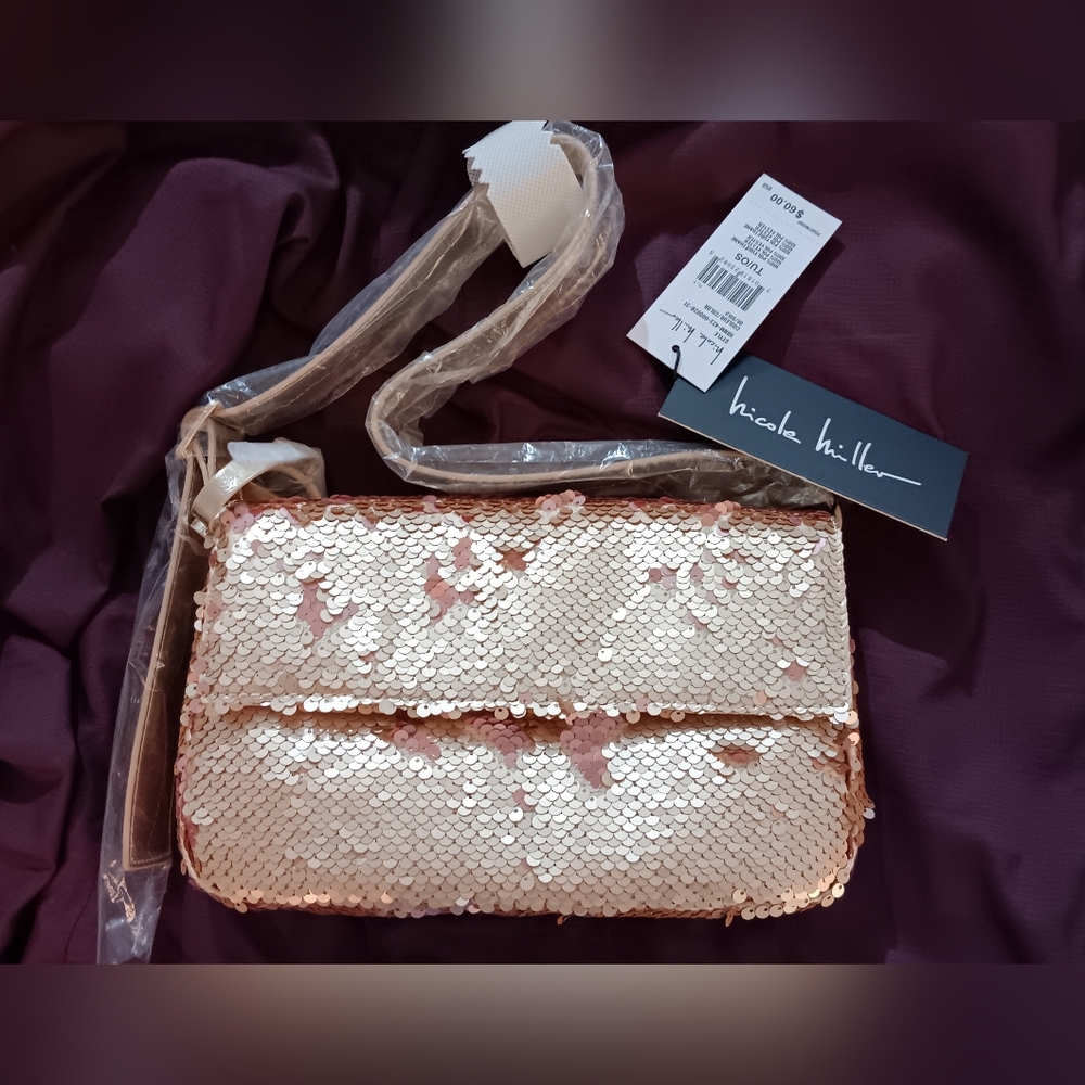 Nicole Miller Sequin Crossbody Bag (NWT)